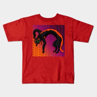 neon cat Kids T-Shirt